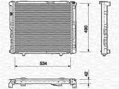 MAGNETI MARELLI 350213691000 -  Радиатор, охлаждение двигателя